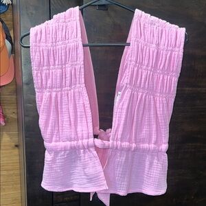 Pink Low cut Crop Top